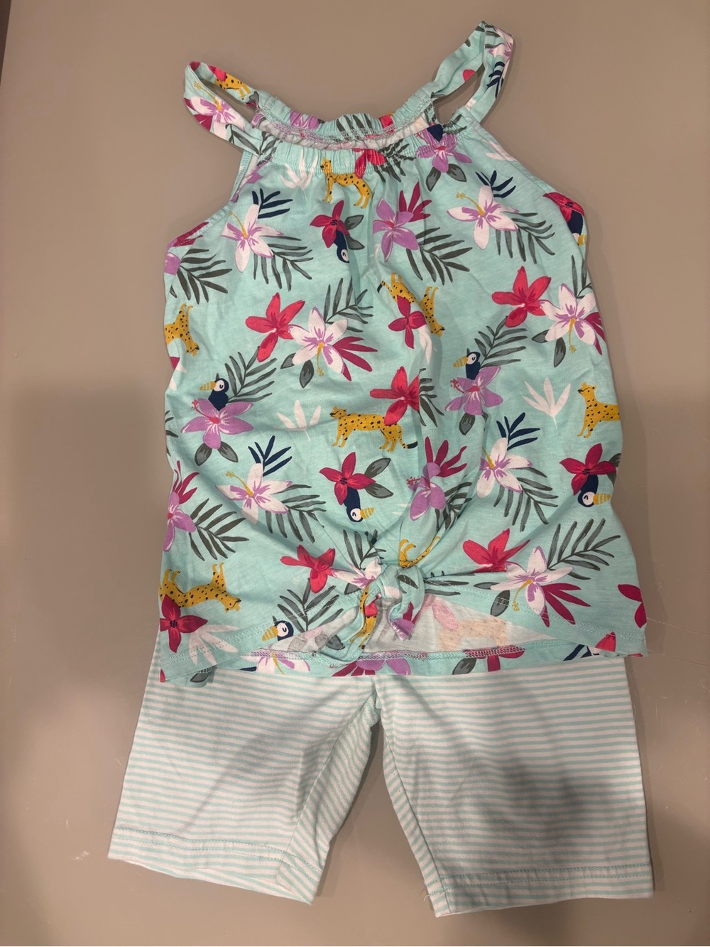Carter's Kids Light Teal Printed Bottoms